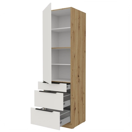 Słupek kuchenny Corato Ar 60 DKS-210 3S 1F szafka kuchenna odporna na uszkodzenia wykończenie frontów w technologii anti fingerprint