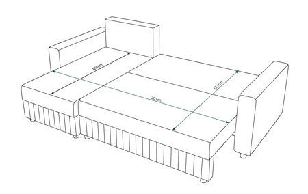 Narożnik z funkcją spania Pasco miodowy lewostronny klasyczny narożnik wpisujący się w każdą aranżację dekoracyjne przeszycia