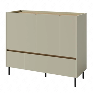 Komoda z szufladami Paguro 120 cm eukaliptus / dąb baltic dune idealna komoda do sypialni salonu lub pokoju młodzieżowego