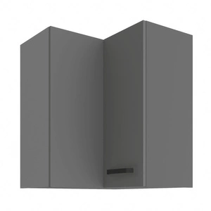 Szafka kuchenna narożna wisząca Verdi 60x60 GN-72 2F  szafka odporna na działanie wilgoci i uszkodzenia czarny metalowy uchwyt