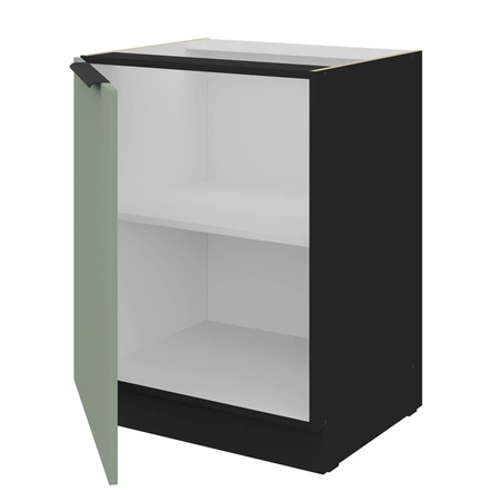 Szafka kuchenna stojąca z półką Treviso Bl 60 D 1F BB szafka odporna na uszkodzenia wykończenie frontów w technologii anti fingerprint