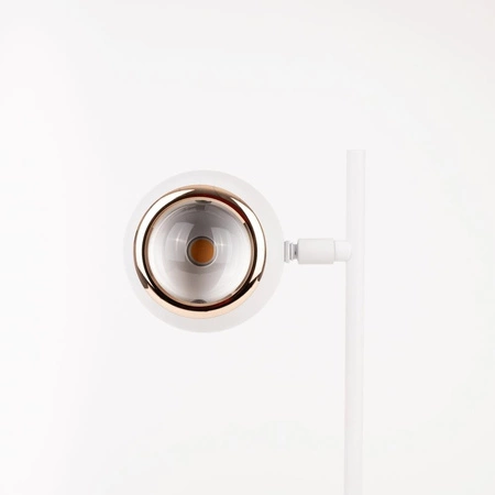 Lampka nocna Globe biała 5W 3000K elegancki design metalowy korpus regulowane ramię idealna propozycja oświetlenia do biura