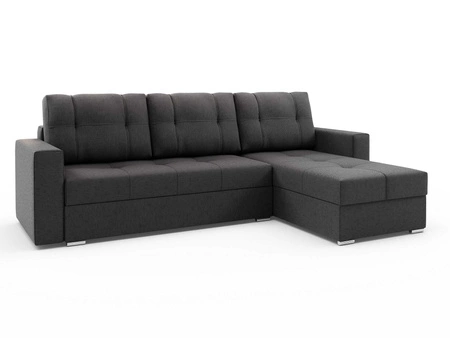 Narożnik z funkcją spania Aldo szary prawostronny gwarantuje najwyższy komfort i funkcjonalność