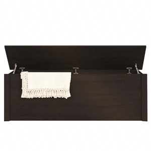 Skrzynia na pościel Finezja 150 cm dąb sonoma czkolada nowoczesny design mebla obrzeża skrzyni wykończone specjalną okleiną