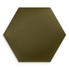 Panel tapicerowany Heksagon 30x26 cm oliwkowy stylowy panel ścienny welurowa tkanina modna dekoracja każdego wnętrza
