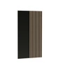 Panel ścienny dekoracyjny z lamelami Cali 80 cm czarny / dąb artisan nowoczesny design stylowe wykończenie salonu
