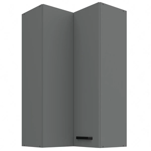 Szafka kuchenna narożna wisząca Verdi 60x60 GN-108 2F  szafka odporna na działanie wilgoci i uszkodzenia czarny metalowy uchwyt