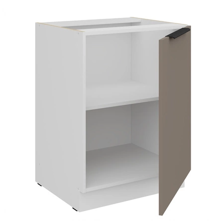 Szafka kuchenna stojąca z półką Fiuggi Wh 60 D 1F BB szafka odporna na uszkodzenia wykończenie frontów w technologii anti fingerprint