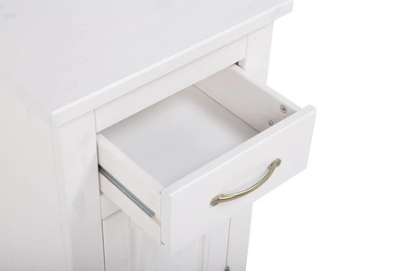 Szafka łazienkowa Romantic 45 cm biała nietuzinkowy design szafka wykonana z drewna subtelne frezowania na strukturze frontów