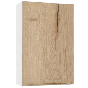 Szafka kuchenna wisząca Zova W60/92 biały / dąb halifax szafka do kuchni odporna na działanie wilgoci i uszkodzenia frezowany uchwyt