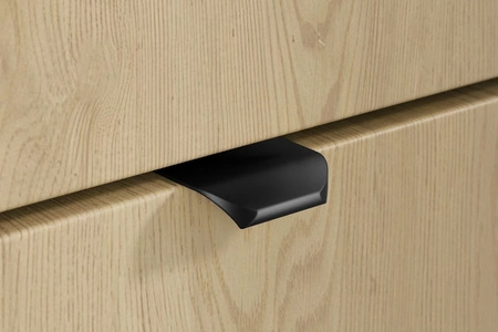 Szafka pod umywalkę Ovalia Cremona 80 cm dąb cremona stylowa szafka z szufladami zaokrąglony kształt dekoracyjne pionowe ryflowania