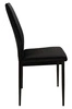 Krzesło tapicerowane Atom 39x41 cm czarne klasyczne oraz ponadczasowe krzesło z metalowymi nogami