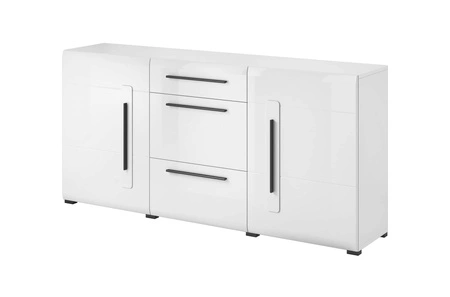 Zestaw mebli do salonu Tulsa biały / biały połysk nietuzinkowe i praktyczne meble atrakcyjne pod względem wizualnym oraz funkcjonalnym