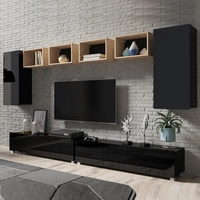 czarny / dąb artisan