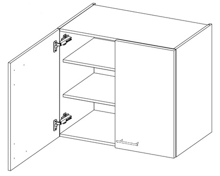 Zestaw mebli kuchennych narożny Nalo 230x370 cm fronty w połysku styl szafek dopasuje się do wnętrza każdej kuchni