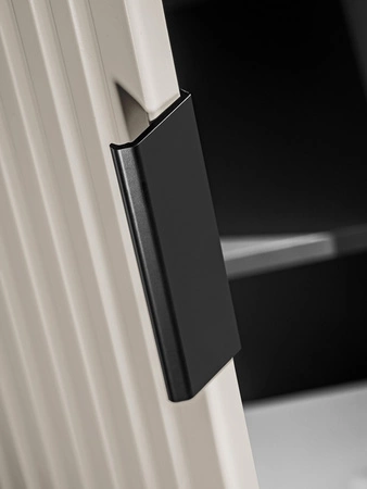 Szafka pod umywalkę Adeel 80 cm beżowa starannie wykonana szafka z szufladami odporna na działanie wilgoci ryflowane fronty