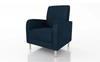 Fotel Borde granatowy stylowy fotel o klasycznym i minimalistycznym designie doskonały do salonu pokoju dziennego oraz sypialni