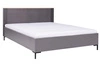 Łóżko Estan 160x200 cm antracyt idealne łóżko do sypialni obrzeża wykończone okleiną ABS designerski tapicerowany zagłówek