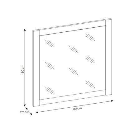 Lustro łazienkowe Classic 80x80 cm dąb romański dekoracyjne lustro w ramie nowoczesny i funkcjonalny dodatek do łazienki