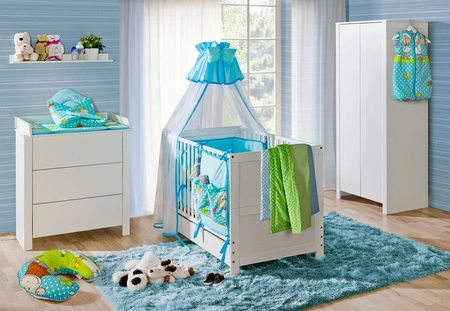 Szuflada do łóżeczka niemowlęcego Basal 120x60 cm biała szuflada na kółkach praktyczny i pojemny schowek