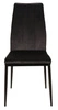 Krzesło tapicerowane Atom 39x41 cm czarne klasyczne oraz ponadczasowe krzesło z metalowymi nogami