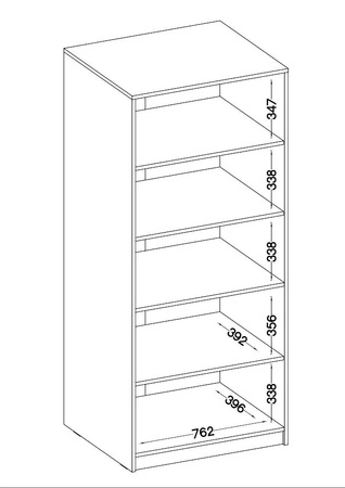 Szafa Makana 80 cm dąb artisan funkcjonalny mebel do pokoju młodzieżowego lub biura