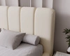 Łóżko tapicerowane Malmi 180x200 beżowe stylowe łóżko z pojemnikiem na pościel wygodny zagłówek zachwyca eleganckim designem