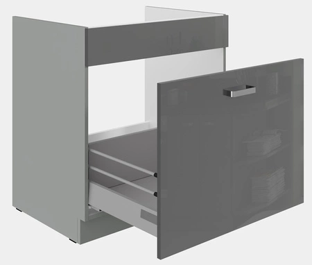 Szafka pod zlewozmywak Grey 80 ZL 1S szafka odporna na wpływ zewnętrznych czynników jak para wodna wysoka temperatura i rozlane ciecze