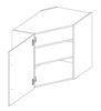 Szafka kuchenna narożna wisząca Kea 60x60 GN-72 1F szafka odporna na parę wodną wysoką temperaturę i rozlaną ciecz