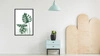 Plakat liście monstery 70x100 plakat w ramie precyzyjny wydruk ze stylową grafiką doskonała dekoracja do salonu lub sypialni