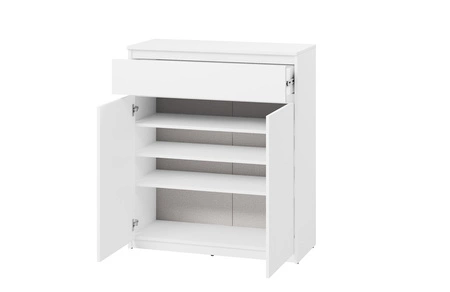 Komoda Simply 92 cm biała funkcjonalna komoda z szufladą idealna do przedpokoju minimalistyczny styl prosta konstrukcja