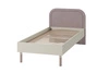 Łóżko Harmony 90x200 cm beżowy / truflowy wygodne łóżko do pokoju dziecięcego z miękkim tapicerowanym zagłówkiem