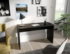 Biurko Agapi 130 cm czarne stylowe oraz funkcjonalne do biura gabinetu lub pokoju młodzieżowego