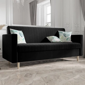 Kanapa rozkładana Balm w kolorze czarnym bardzo wygodna wersalka doskonała do każdego stylu wnętrza