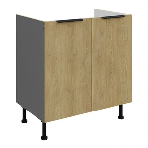 Szafka kuchenna pod zlewozmywak Corsico 80 ZL 2F BB szafka odporna na działanie wilgoci i uszkodzenia metalowe uchwyty krawędziowe