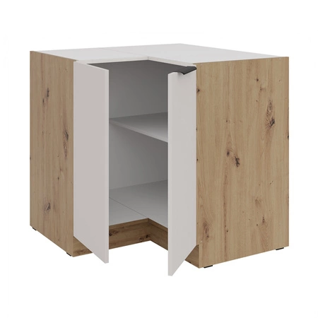 Szafka kuchenna narożna Soela 90x90 DN 2F BB metalowy uchwyt krawędziowy szafka odporna na działanie wilgoci i uszkodzenia