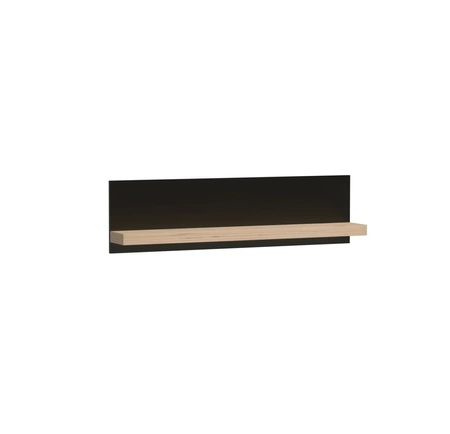Półka Cali 120 cm dąb artisan / czarny oryginalny design praktyczna półka na ścianę do salonu jadalni lub pokoju dziennego