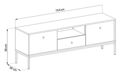 Zestaw mebli Mono beżowy minimalistyczny design meblościanka do salonu lub pokoju dziennego złote nogi stylowy uchwyt