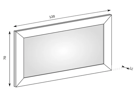 Lustro wiszące Tade 120x70 cm dąb stuletni prostokątne lustro w ramie idealny dodatek do przedpokoju sypialni lub garderoby