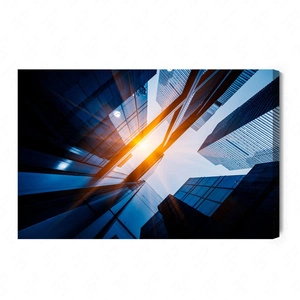 Obraz na płótnie drapacze chmur 100x70 cm ponadczasowa ozdoba każdego wnętrza obraz w wyrazistej kolorystyce wysoka jakość wykonania