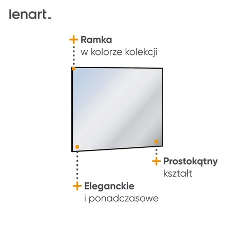 Lustro wiszące Quant 92 cm dąb artisan / czarny funkcjonalny dodatek do przedpokoju prostokątne lustro idealne do garderoby