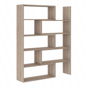 Regał Carl dąb sonoma jasny idealny regał do biura gabinetu lub pokoju nastolatka z możliwością rozsunięcia