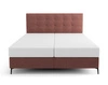 Łóżko kontynentalne Irvine 180x200 ceglaste stylowe łóżko z pojemnikiem na pościel wygodne wezgłowie zachwyca eleganckim designem