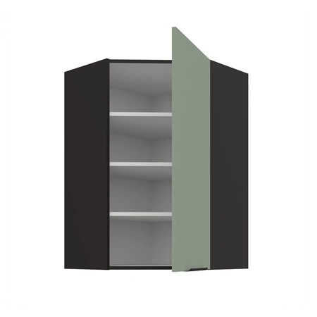 Szafka kuchenna narożna wisząca Treviso Bl 60x60 GN-90 1F odporna na uszkodzenia wykończenie frontów w technologii anti fingerprint