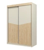 Szafa przesuwna Atson 150 cm szarobeżowy / dąb olejowany oryginalny design modna forma szafa doskonale odnajdzie się w małej sypialni