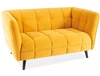 Sofa Castello II żółta prosta i stylowa sofa wpisująca się w każdą aranżację sofa z drewnianymi nogami