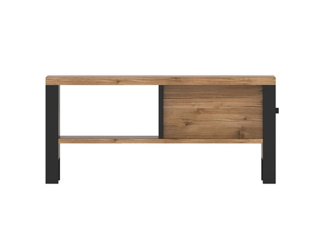 Stolik kawowy Olin appenzeller / czarny wytrzymały odporny blat nowoczesny i elegancki design stolik z pojemną szufladą oraz dodatkową półką