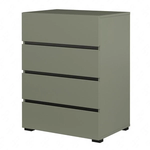 Komoda z szufladami Cross 60 cm zielona stylowy design komody do sypialni przedpokoju prosta forma w nowoczesnym wydaniu