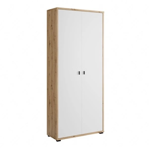 Szafa Anter 85 cm dąb artisan / biały stylowy design obrzeża wykończone ABS idealna szafa do przedpokoju lub garderoby