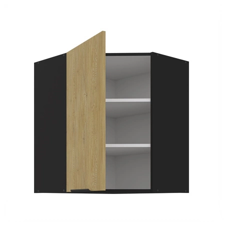 Szafka kuchenna narożna wisząca Crotone 60x60 GN-72 1F metalowy uchwyt krawędziowy szafka odporna na działanie wilgoci i uszkodzenia